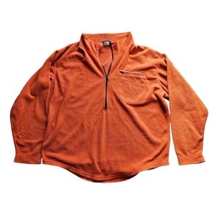 Schoffel Mens fleece pullover orange quarter zip Large Outdoor Hiking